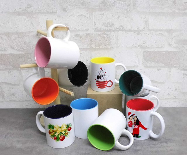custom-logo-inner-mugs-india Custom inner colour mug with red handle and logo printing – ideal for corporate gifts in India